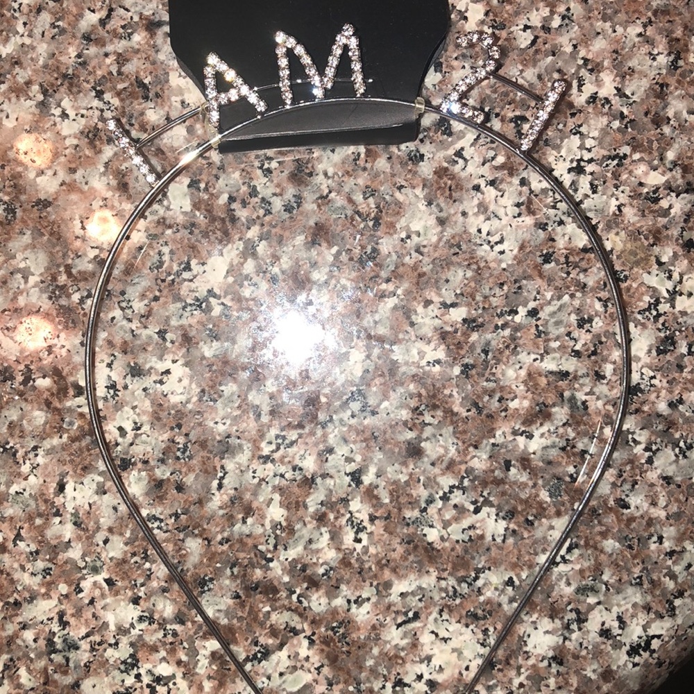 I am 21 bedazzled headband